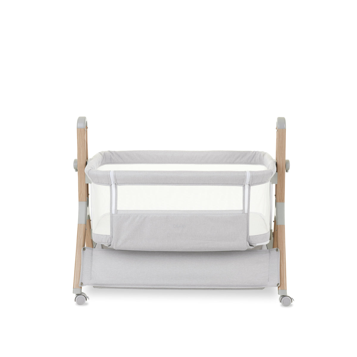 Obaby Cloud Bedside Crib - Grey