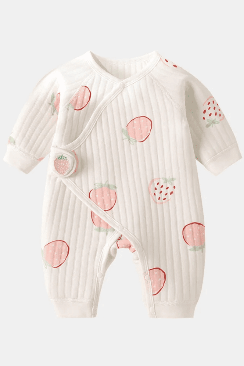 The Cozy Pink Boucle Baby Bear & Strawberry Personalised Gift Box – Gift Sets for children, available at Learning Bugs UK