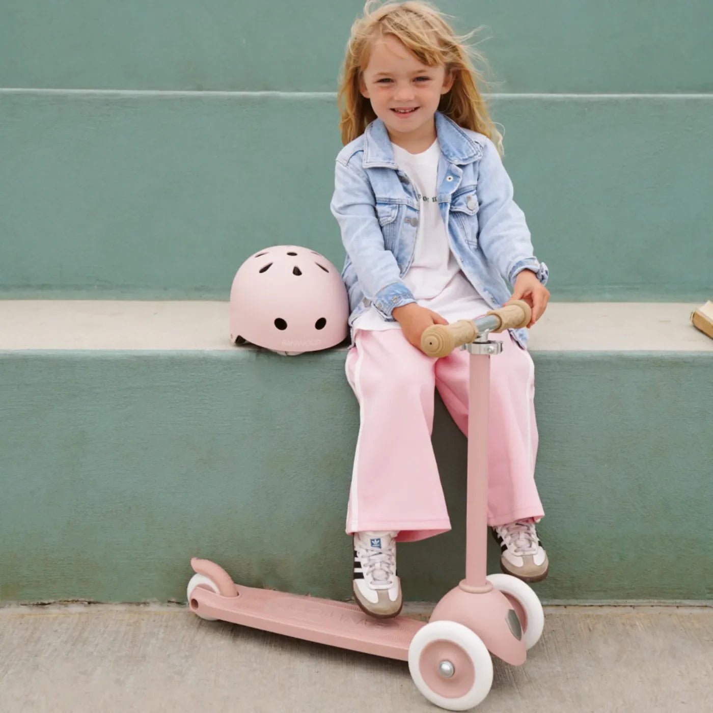 Buy Banwood Eco Scooter Kids 3 - Wheel Scooter (Dusty Rose) | SCOOTER for kids by Learning Bugs UK