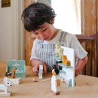 Buy Waggy Tails Dog Salon | Wooden dolls house pet set for kids by Learning Bugs UK