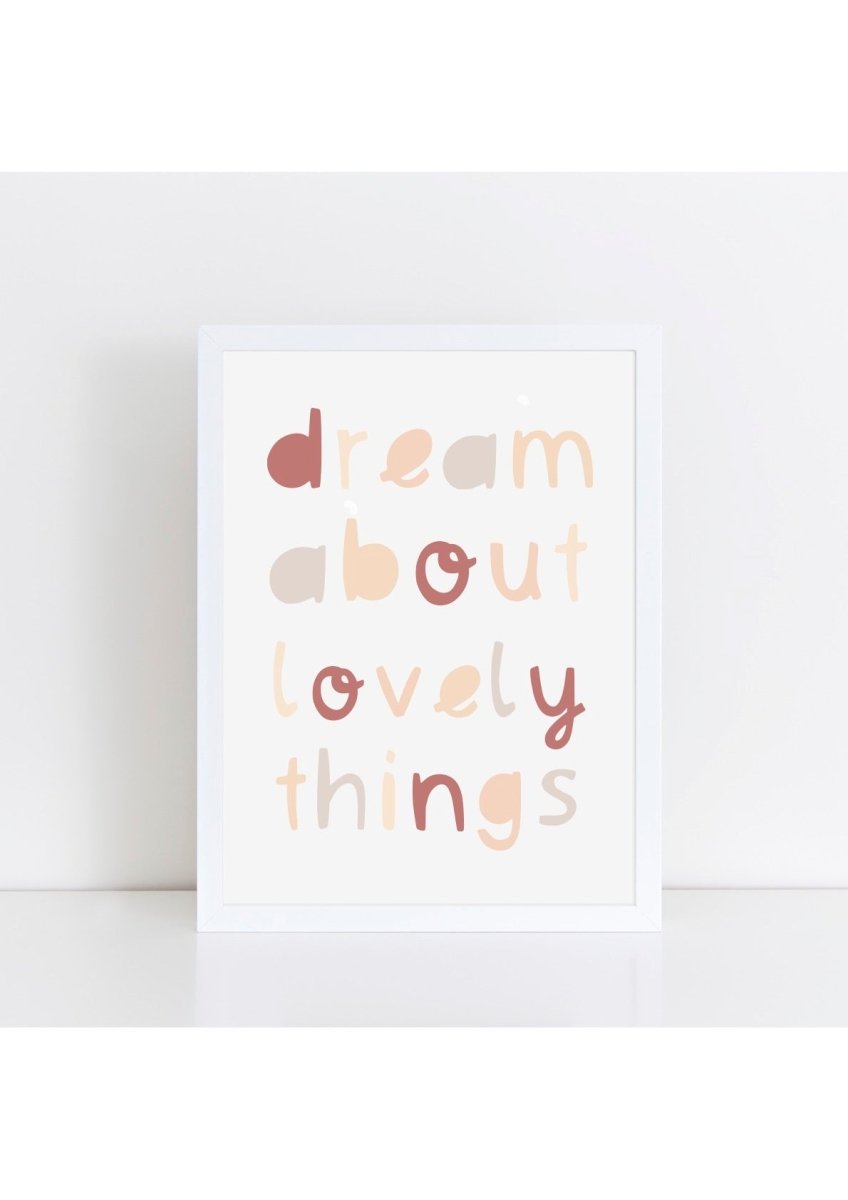 Dream About Lovely Things Boho Print – for children, available at Learning Bugs UK