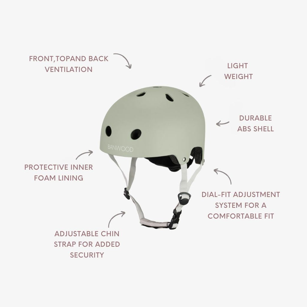 Banwood Eco Helmet – Kids Bike & Scooter Helmet (Olive)