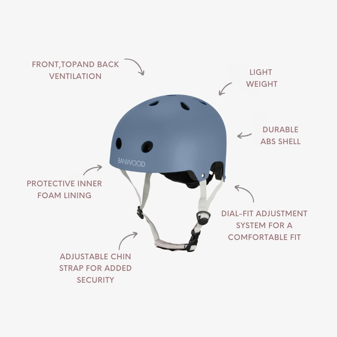 Banwood Eco Helmet – Kids Bike & Scooter Helmet (Deep Sea)