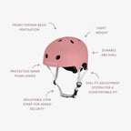 Buy Banwood Eco Helmet – Kids Bike & Scooter Helmet (Raspberry) | ECO HELMET for kids by Learning Bugs UK