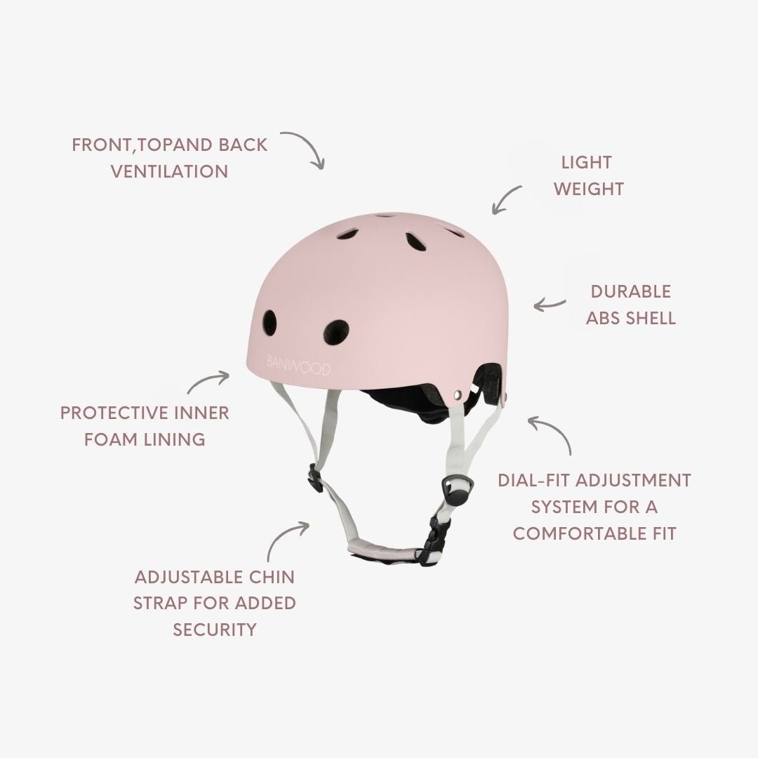 Buy Banwood Eco Helmet – Kids Bike & Scooter Helmet (Faded Pink) | ECO HELMET for kids by Learning Bugs UK
