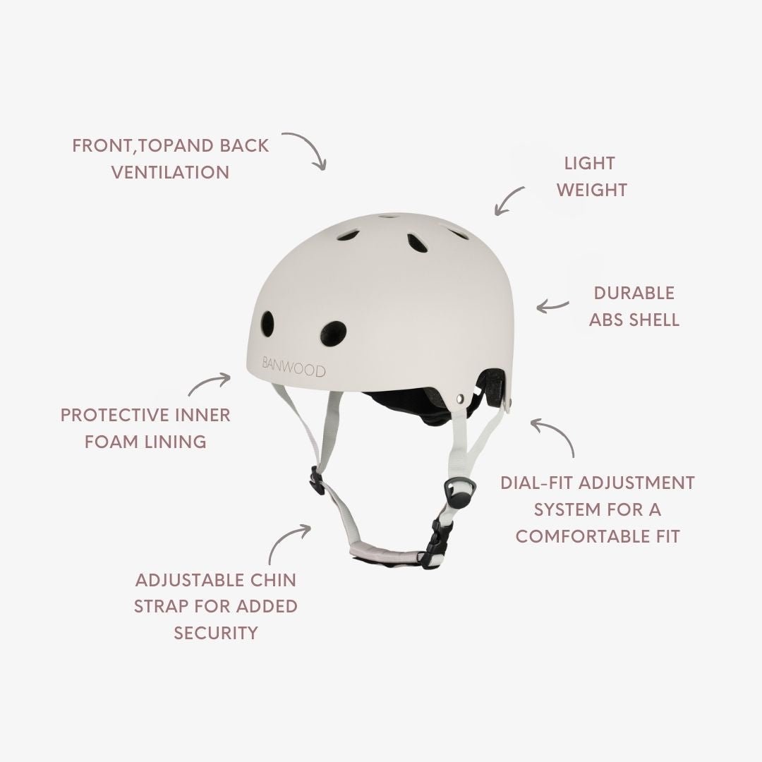 Buy Banwood Eco Helmet – Kids Bike & Scooter Helmet (Ivory) | ECO HELMET for kids by Learning Bugs UK