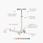 Buy Banwood Eco Scooter Kids 3 - Wheel Scooter (Ivory) | SCOOTER for kids by Learning Bugs UK