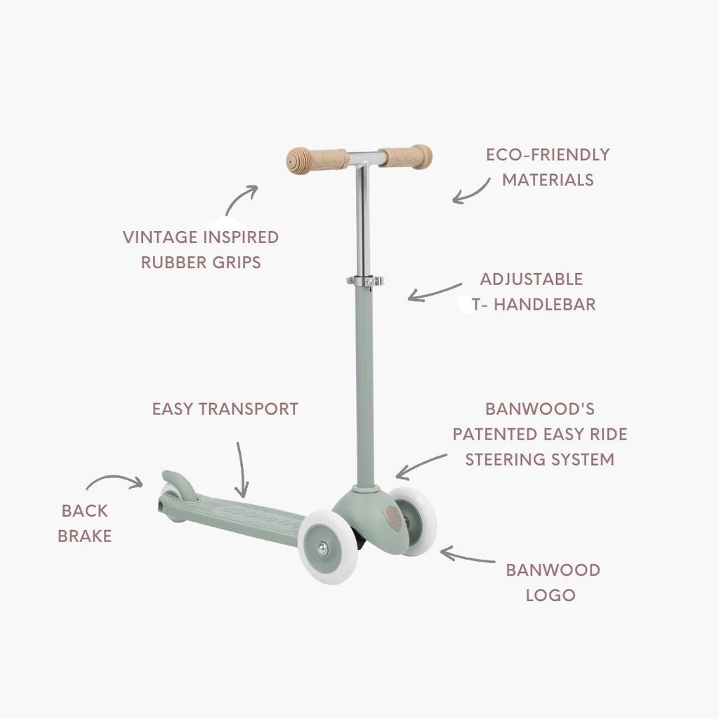 Banwood Eco Scooter Kids 3-Wheel Scooter (Clay)