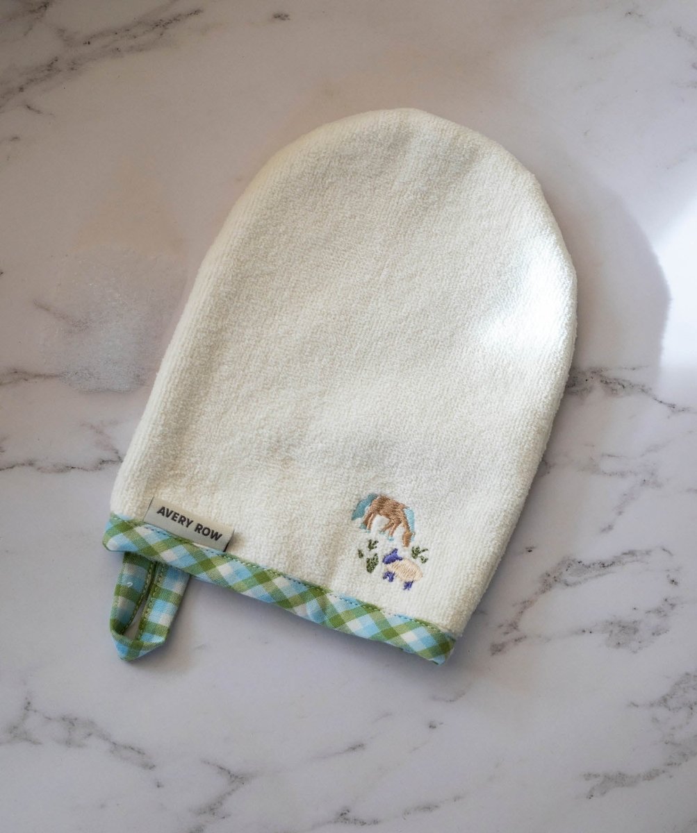 Bath Mitt - Little Farm – Towelling for children, available at Learning Bugs UK