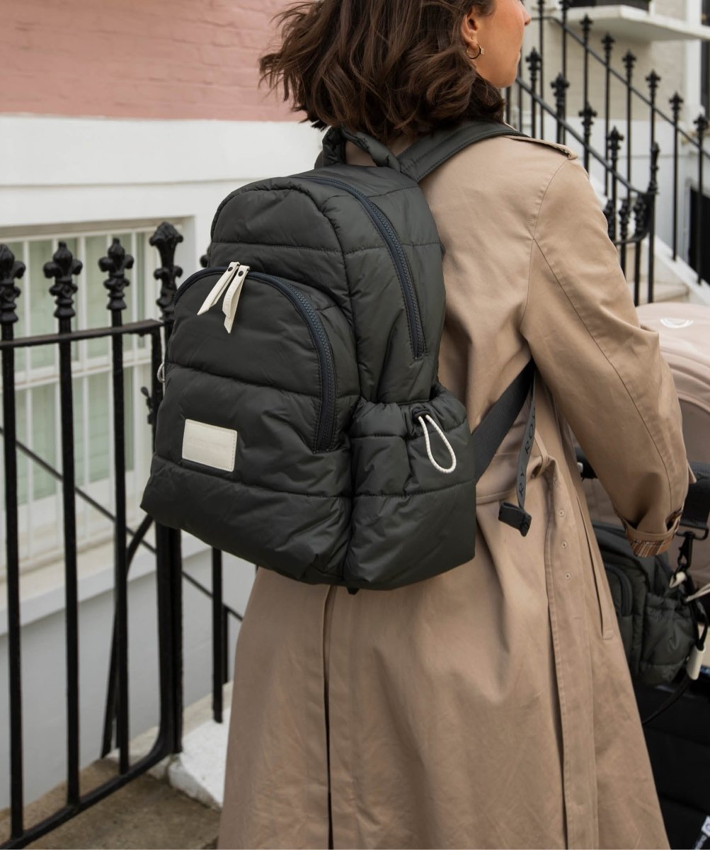 Baby Changing Backpack - Soft Black – Changing Bags & Travel Changing Mats for children, available at Learning Bugs UK