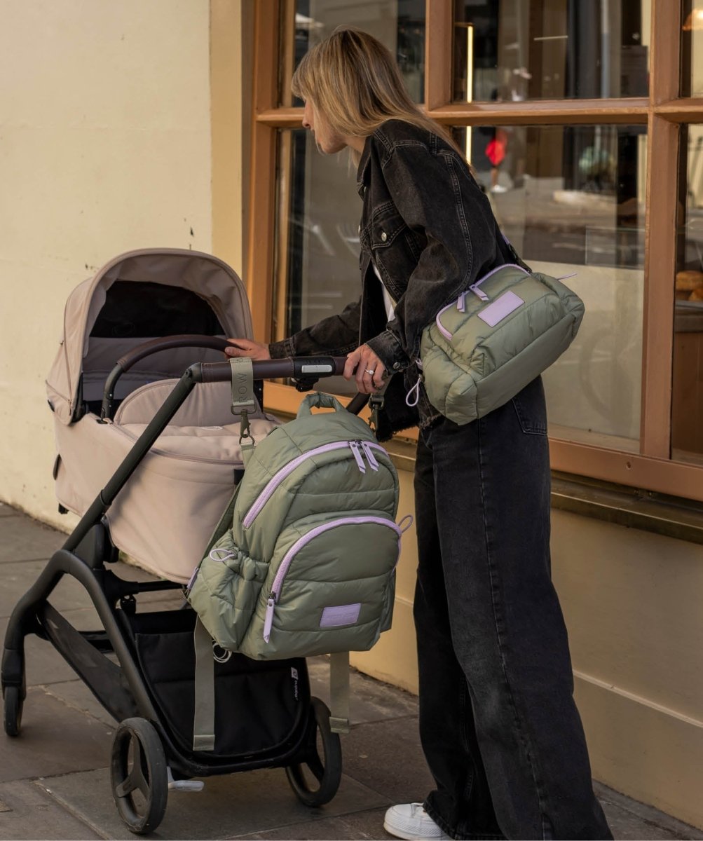 Baby Changing Backpack - Olive – Changing Bags & Travel Changing Mats for children, available at Learning Bugs UK
