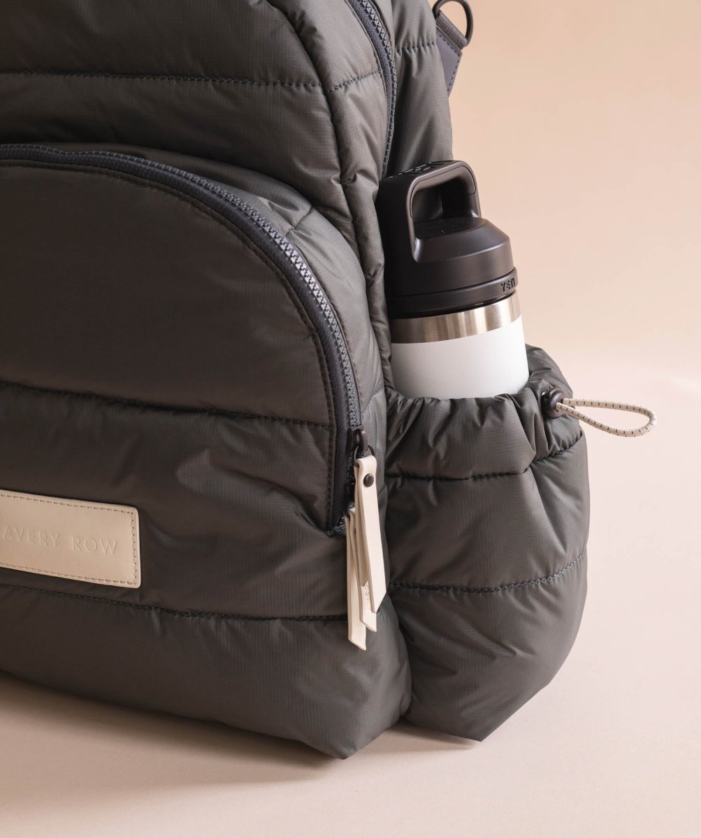 Baby Changing Backpack - Soft Black – Changing Bags & Travel Changing Mats for children, available at Learning Bugs UK