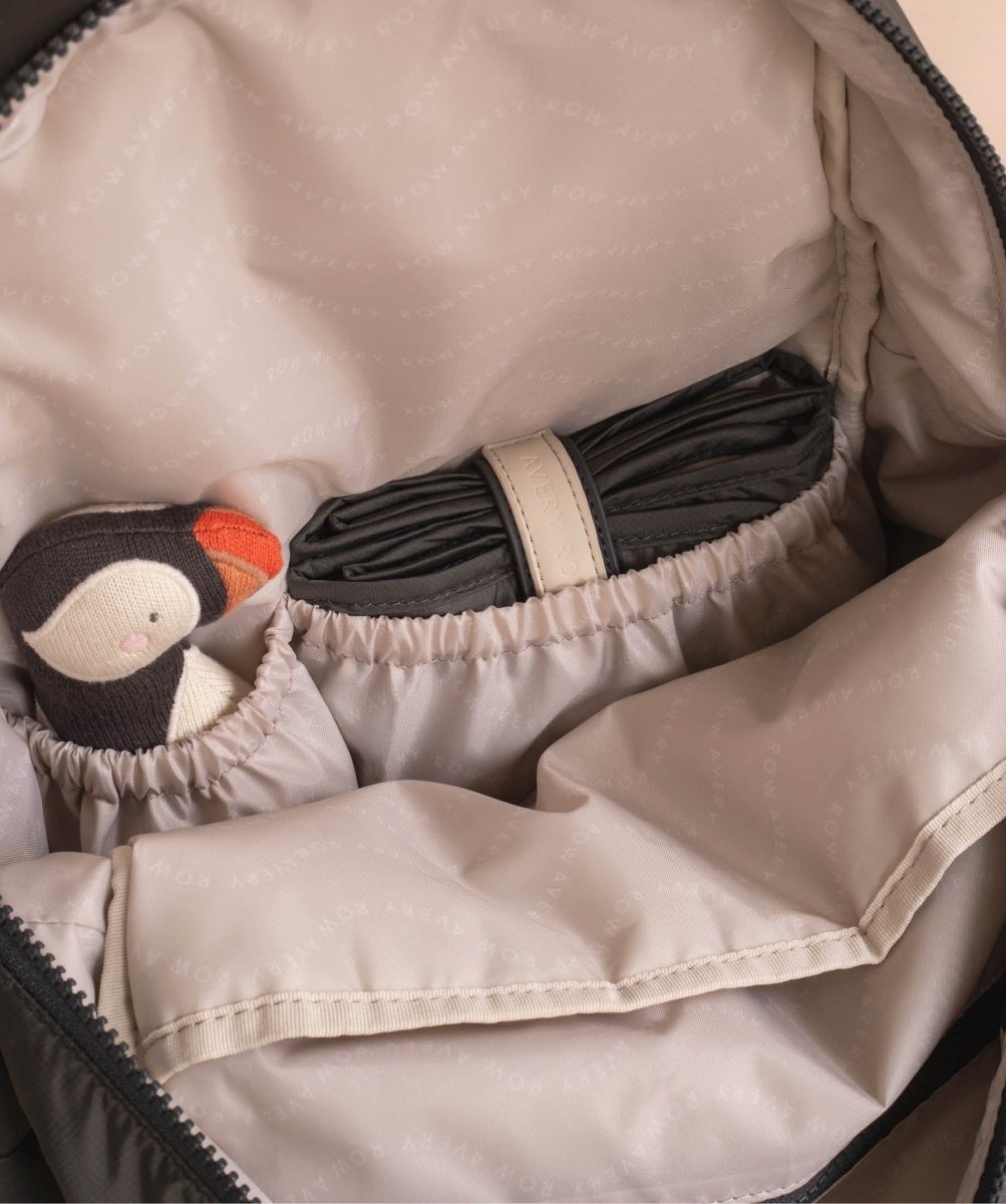 Baby Changing Backpack - Soft Black – Changing Bags & Travel Changing Mats for children, available at Learning Bugs UK