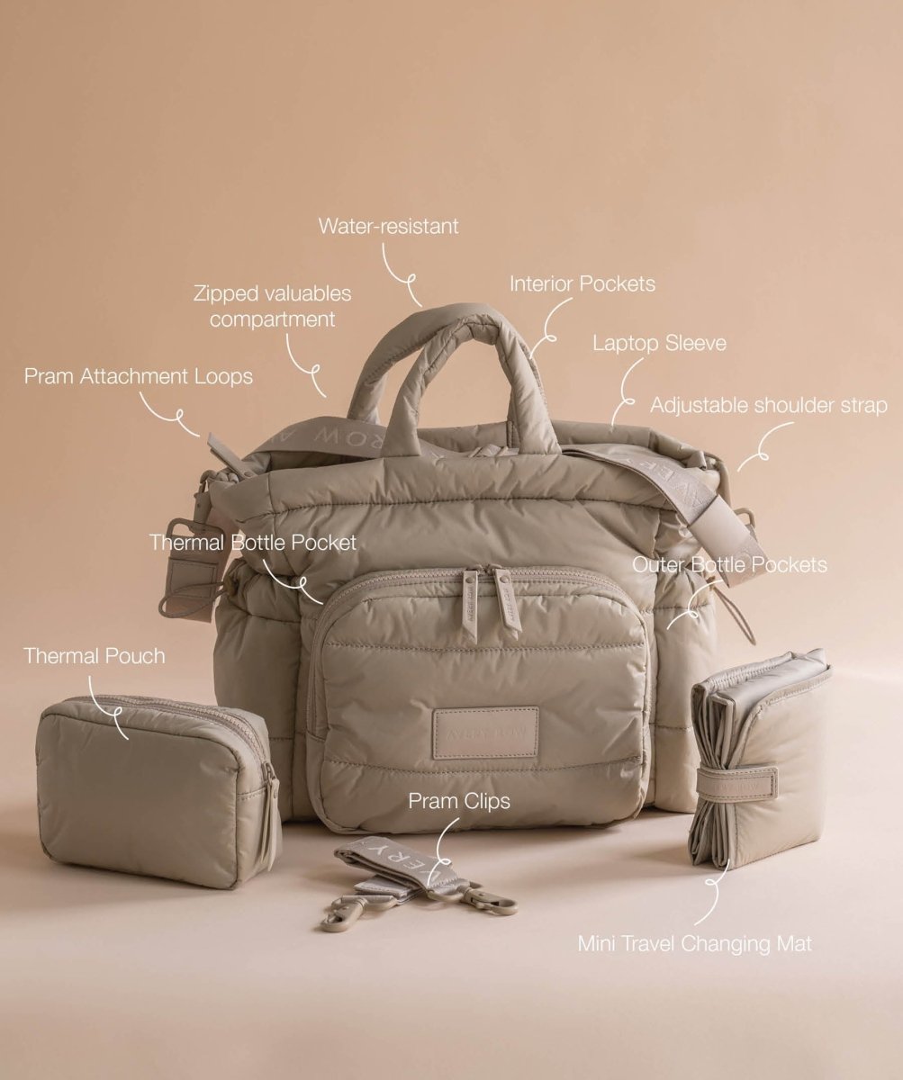 Baby Changing Tote Bag - Oyster – Changing Bags & Travel Changing Mats for children, available at Learning Bugs UK