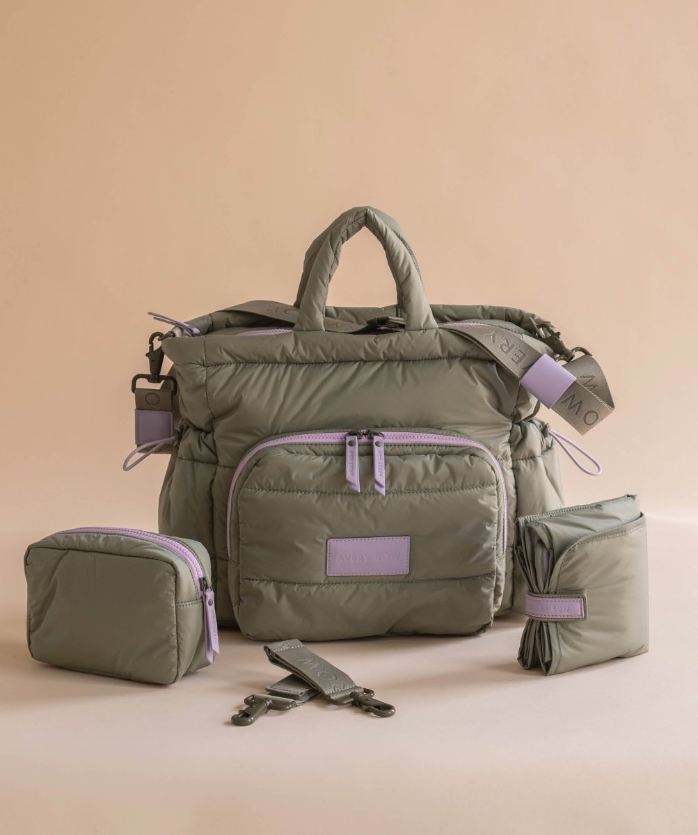 Baby Changing Tote Bag - Olive – Changing Bags & Travel Changing Mats for children, available at Learning Bugs UK