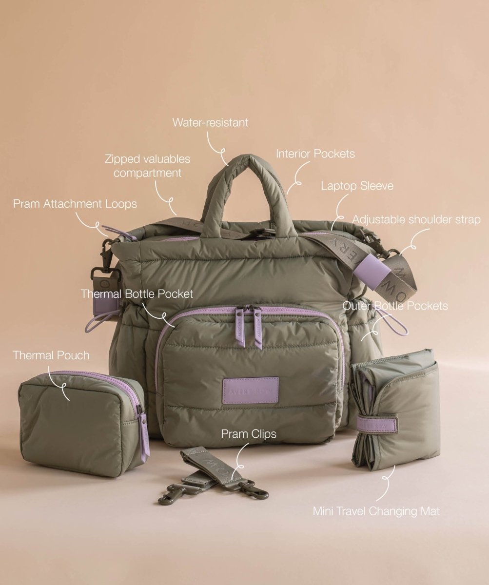 Baby Changing Tote Bag - Olive – Changing Bags & Travel Changing Mats for children, available at Learning Bugs UK