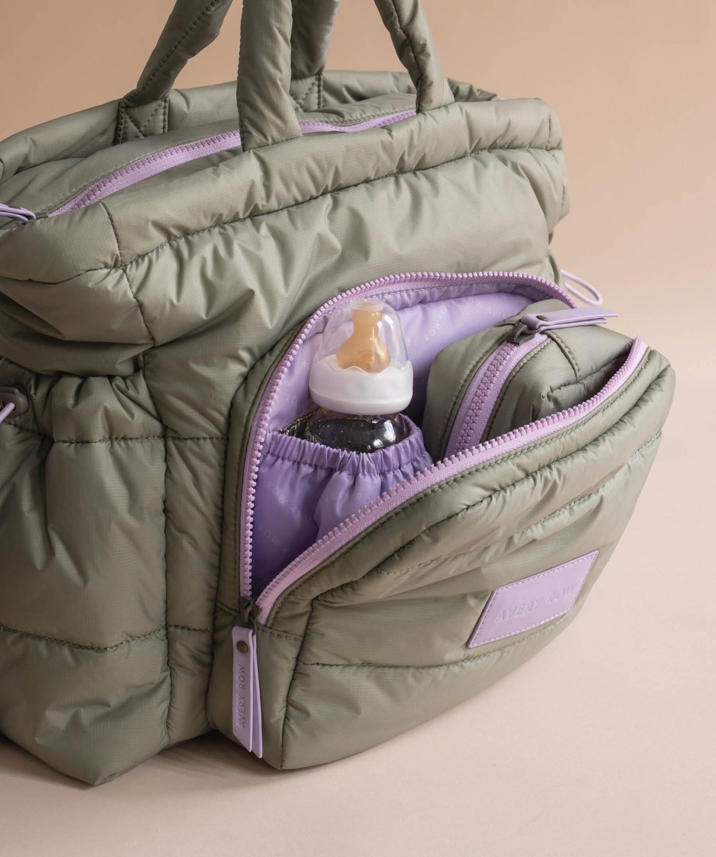 Baby Changing Tote Bag - Olive – Changing Bags & Travel Changing Mats for children, available at Learning Bugs UK