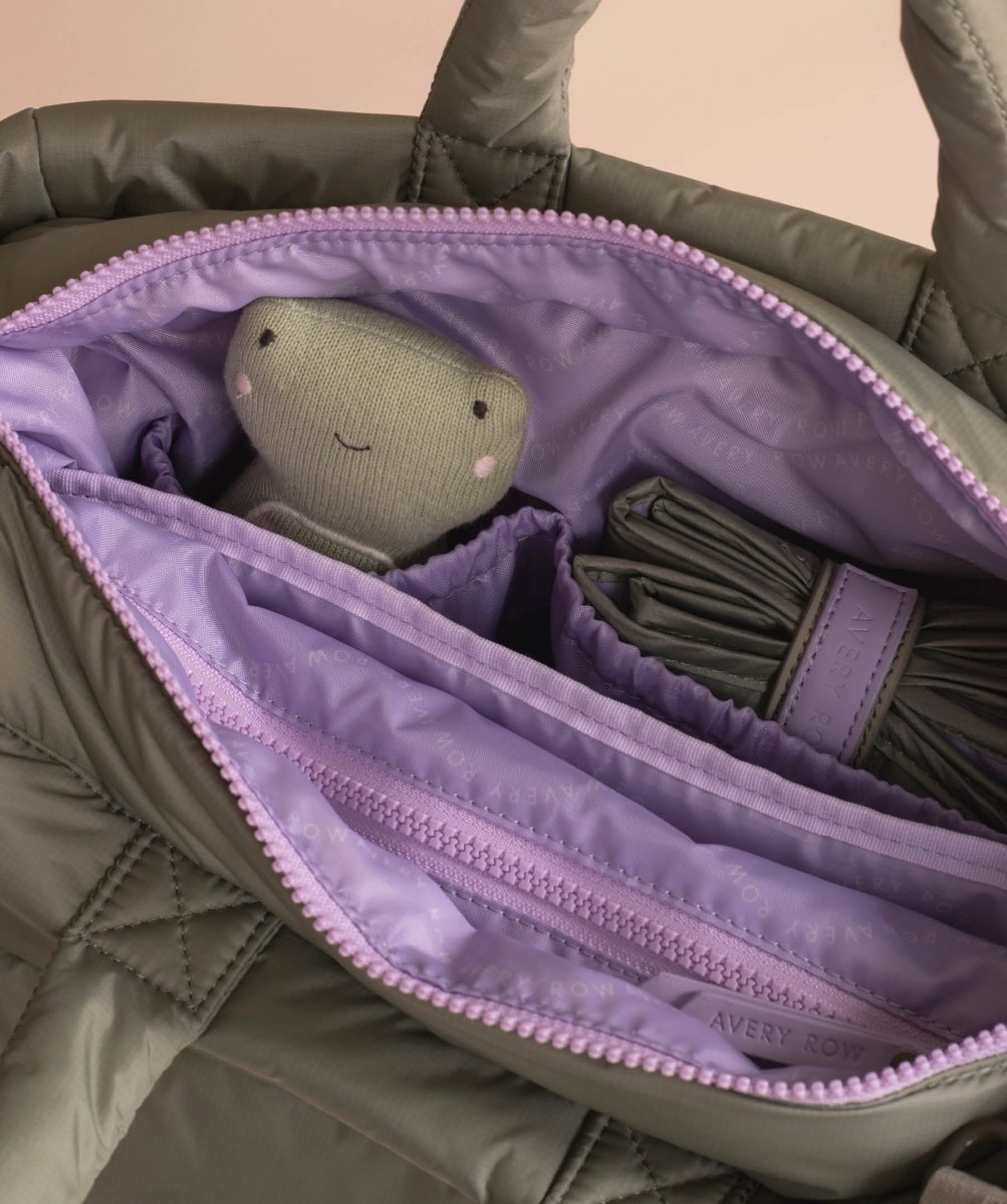 Baby Changing Tote Bag - Olive – Changing Bags & Travel Changing Mats for children, available at Learning Bugs UK