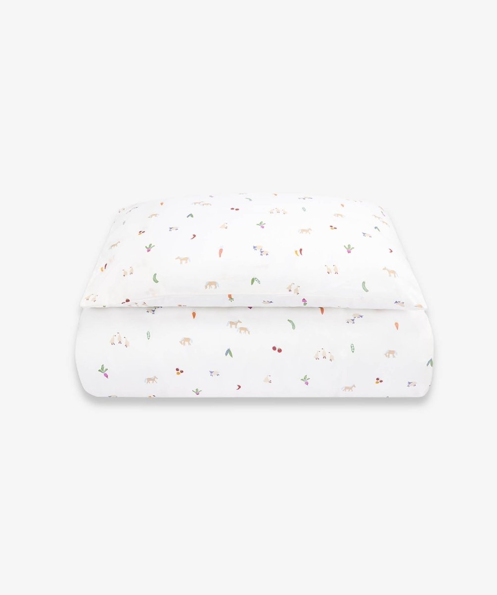 Organic Cotton Cotbed Bedding Set - Little Farm – Bedding for children, available at Learning Bugs UK