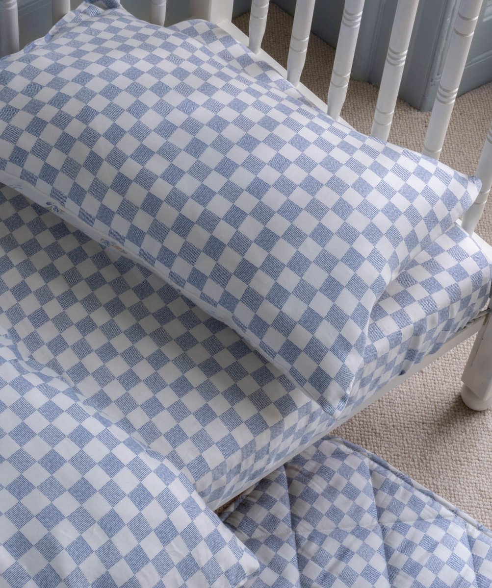 Organic Cotbed Fitted Sheet - Waves – Bedding for children, available at Learning Bugs UK