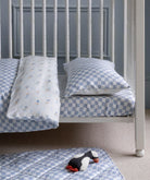 Organic Cotbed Fitted Sheet - Waves – Bedding for children, available at Learning Bugs UK