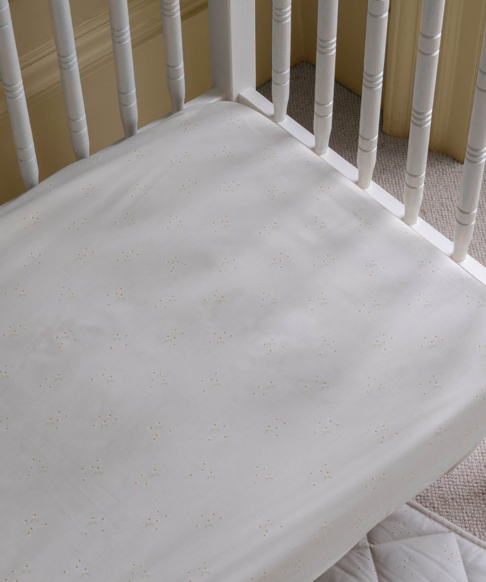 Organic Cotbed Fitted Sheet - Wild Chamomile – Bedding for children, available at Learning Bugs UK
