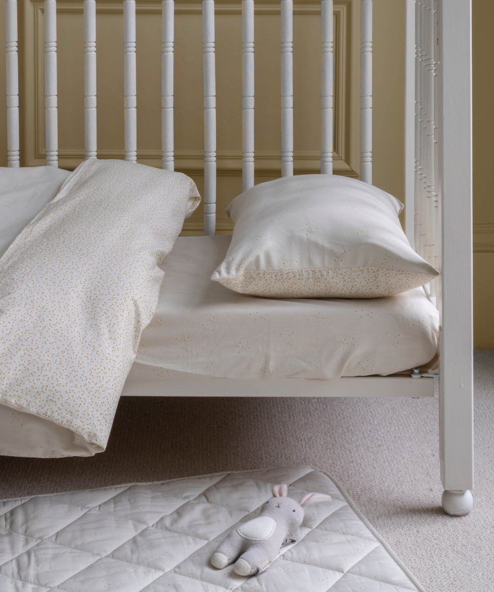Organic Cotbed Fitted Sheet - Wild Chamomile – Bedding for children, available at Learning Bugs UK