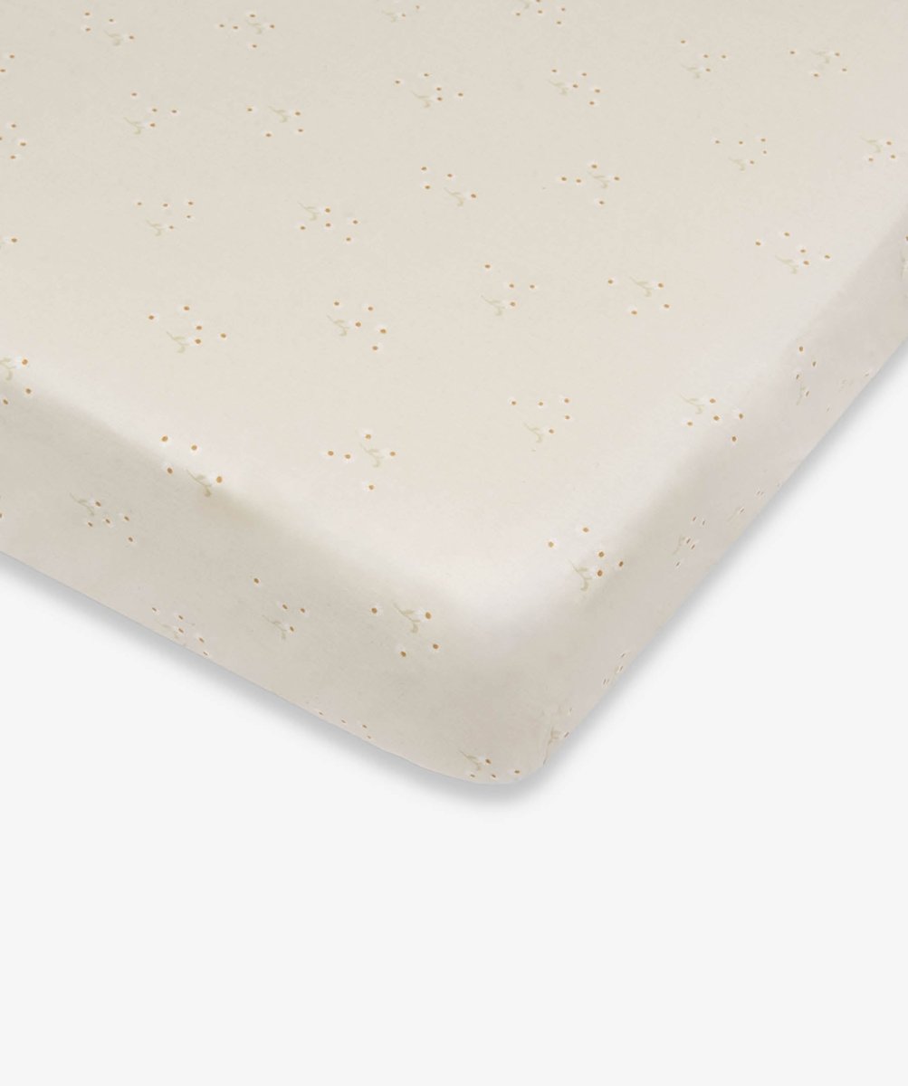 Organic Cotbed Fitted Sheet - Wild Chamomile – Bedding for children, available at Learning Bugs UK
