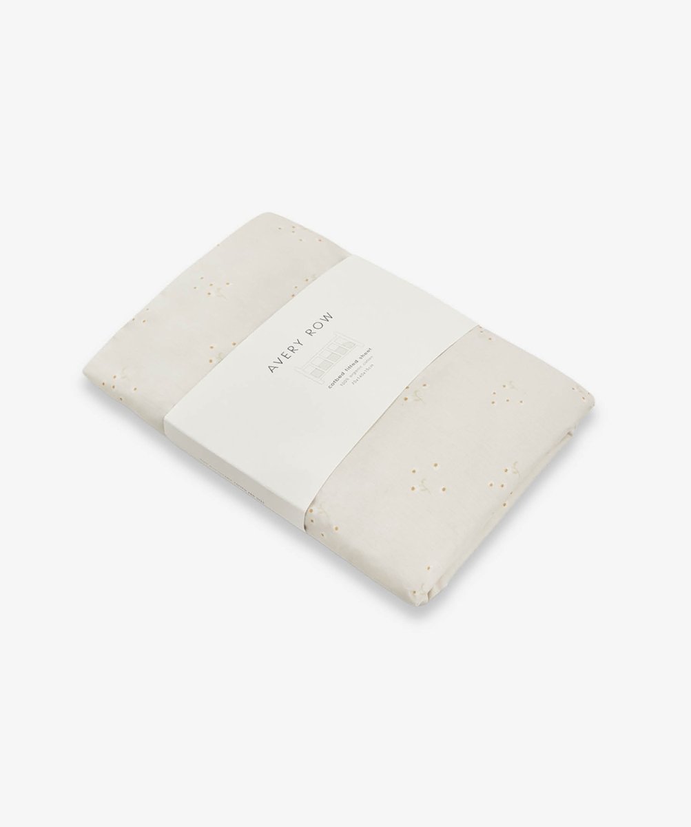Organic Cotbed Fitted Sheet - Wild Chamomile – Bedding for children, available at Learning Bugs UK