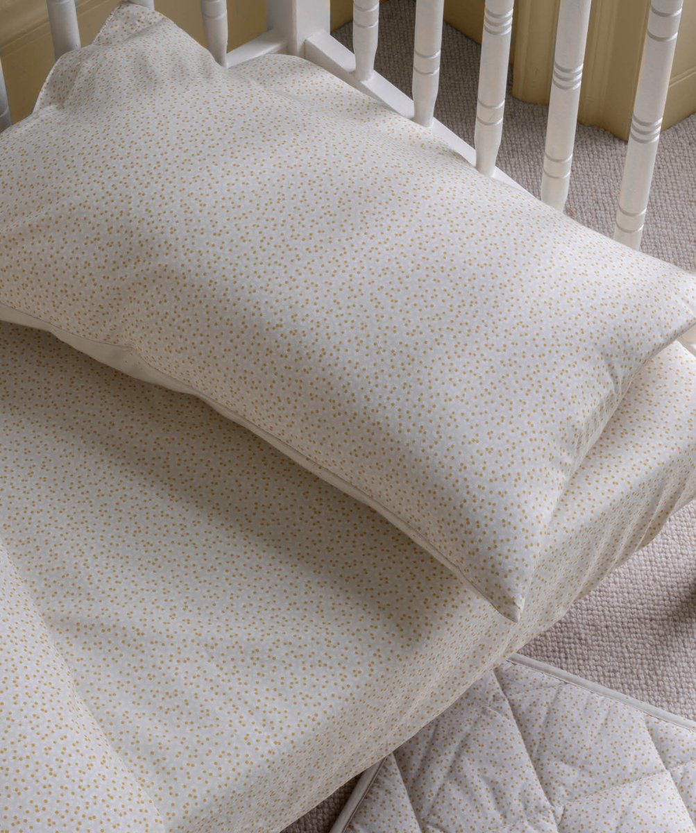 Organic Cotbed Fitted Sheet - Daisy Meadow – Bedding for children, available at Learning Bugs UK