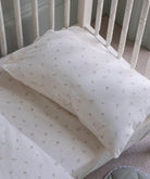 Organic Cotbed Fitted Sheet - Nettle Scatter – Bedding for children, available at Learning Bugs UK