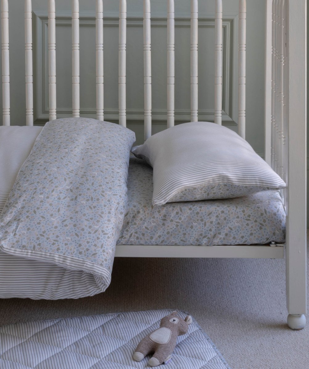 Organic Cotbed Fitted Sheet - Nature Trail – Bedding for children, available at Learning Bugs UK
