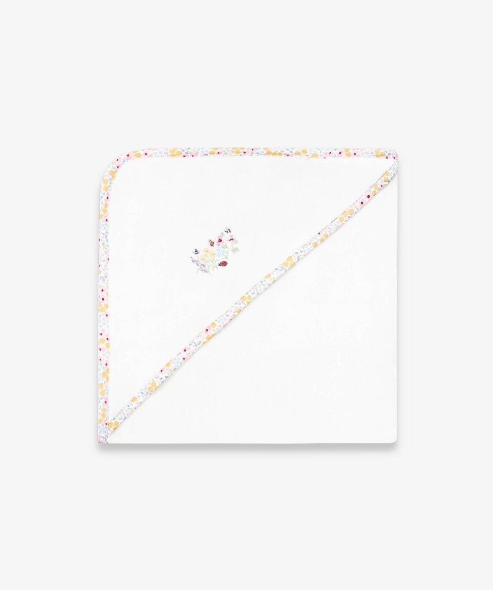 Hooded Towel - Baby - Wildflower Garden – Towelling for children, available at Learning Bugs UK