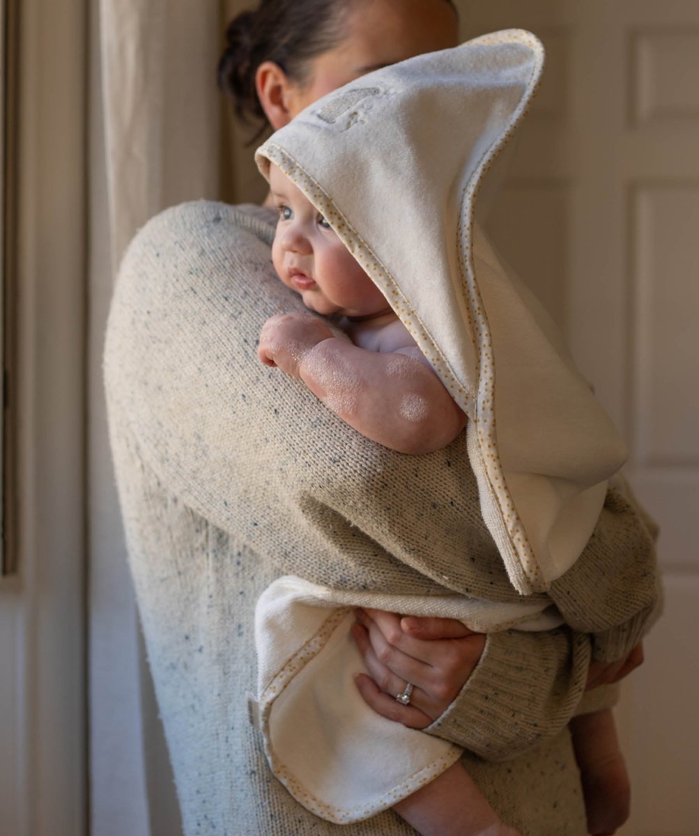 Hooded Towel - Baby - Wild Chamomile – Towelling for children, available at Learning Bugs UK