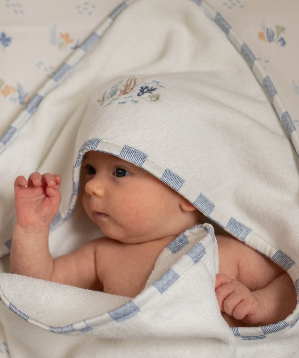 Hooded Towel - Baby - Coastline – Towelling for children, available at Learning Bugs UK