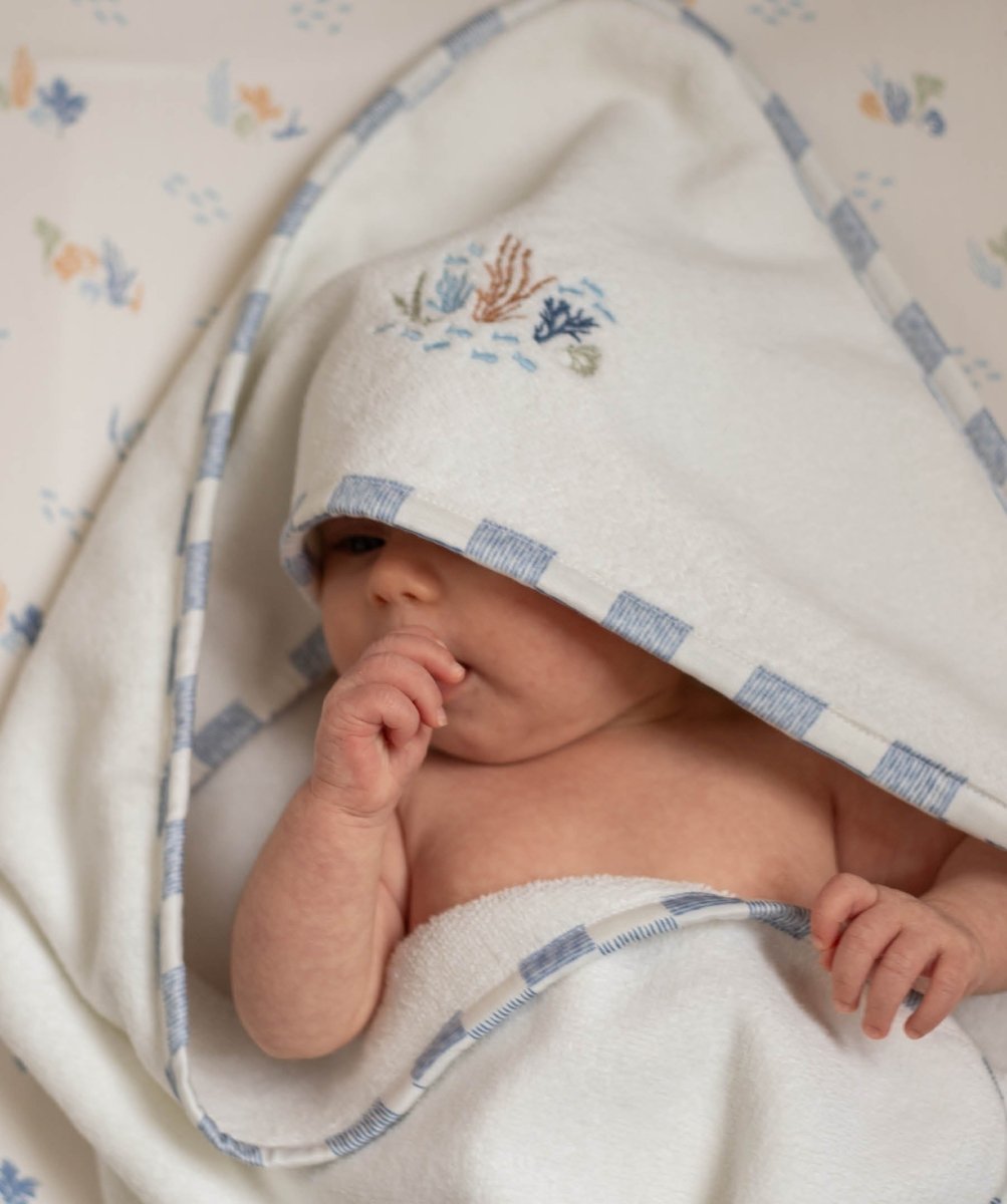 Hooded Towel - Baby - Coastline – Towelling for children, available at Learning Bugs UK