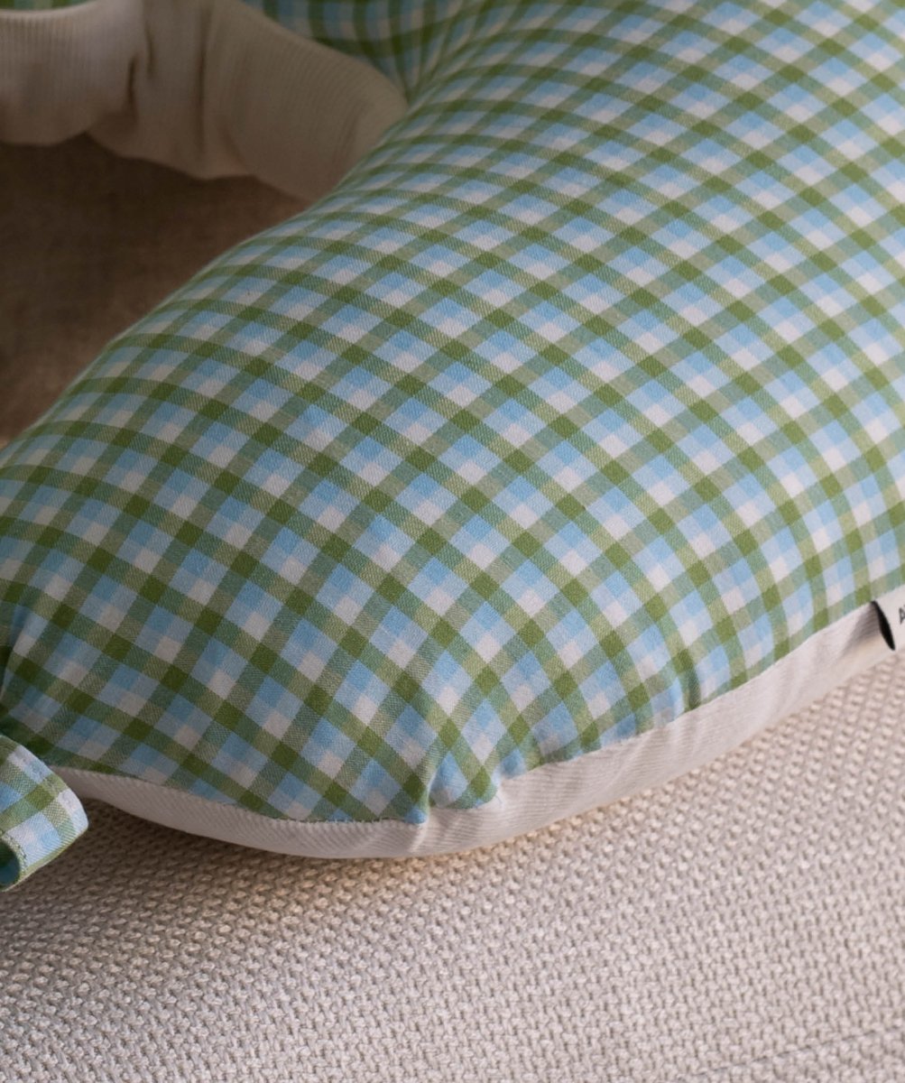 Nursing Pillow Cover - Greenhouse Gingham – Parent Accessories for children, available at Learning Bugs UK