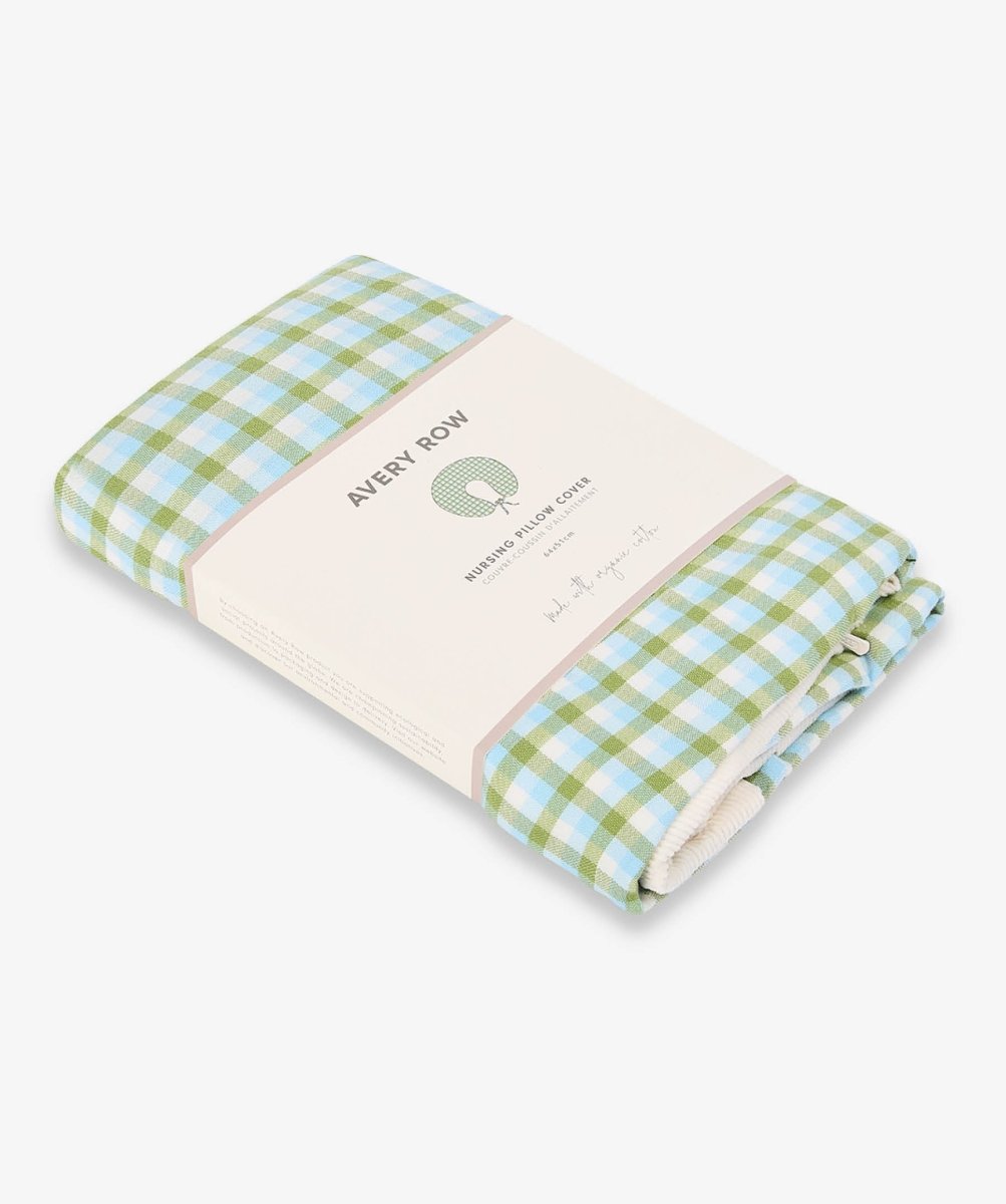 Nursing Pillow Cover - Greenhouse Gingham – Parent Accessories for children, available at Learning Bugs UK