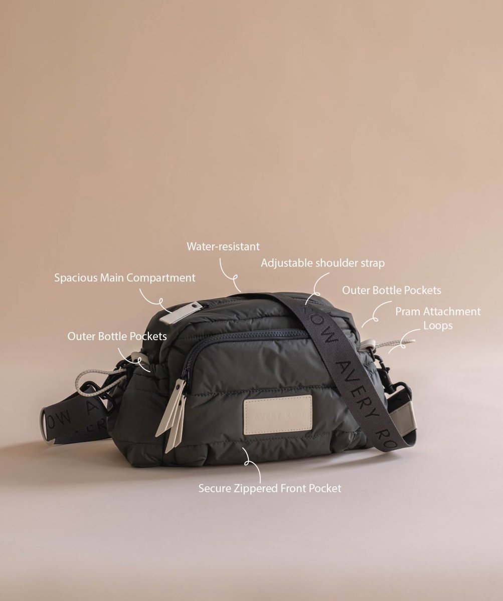 Pram Organiser Bag - Soft Black – Changing Bags & Travel Changing Mats for children, available at Learning Bugs UK