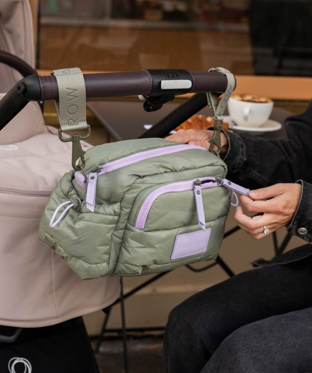 Pram Organiser Bag - Olive – Changing Bags & Travel Changing Mats for children, available at Learning Bugs UK