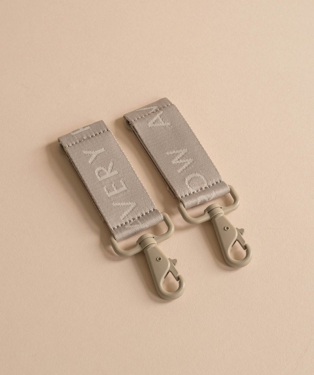 Logo Pram Bag Clips - Oyster – Changing Bags & Travel Changing Mats for children, available at Learning Bugs UK