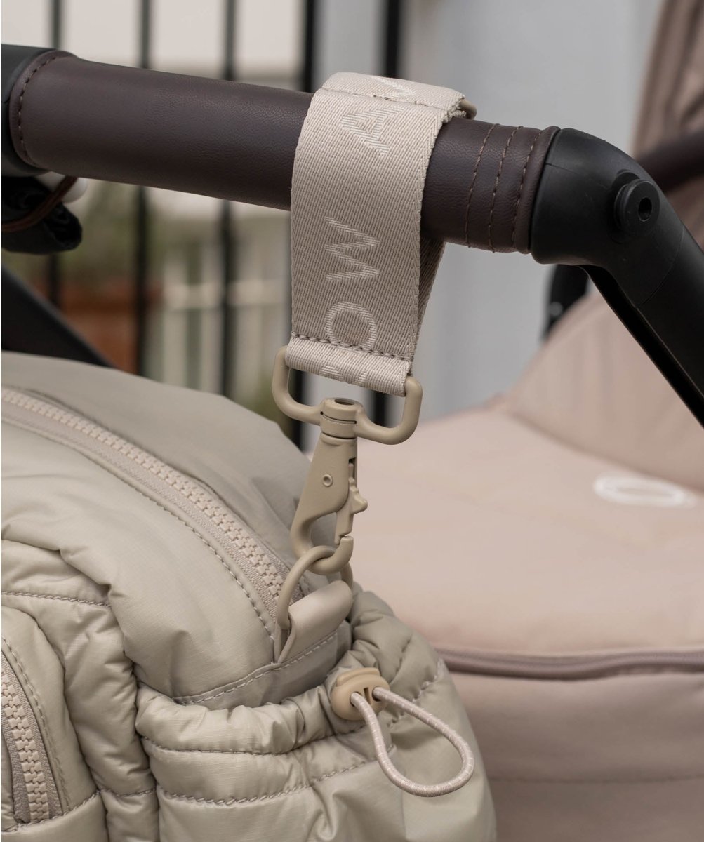 Logo Pram Bag Clips - Oyster – Changing Bags & Travel Changing Mats for children, available at Learning Bugs UK