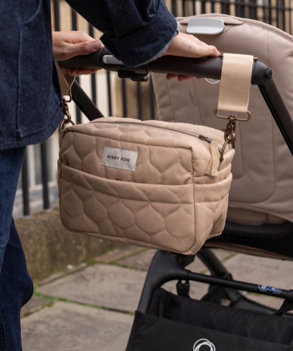 Pram Organiser Bag - Natural – Changing Bags & Travel Changing Mats for children, available at Learning Bugs UK
