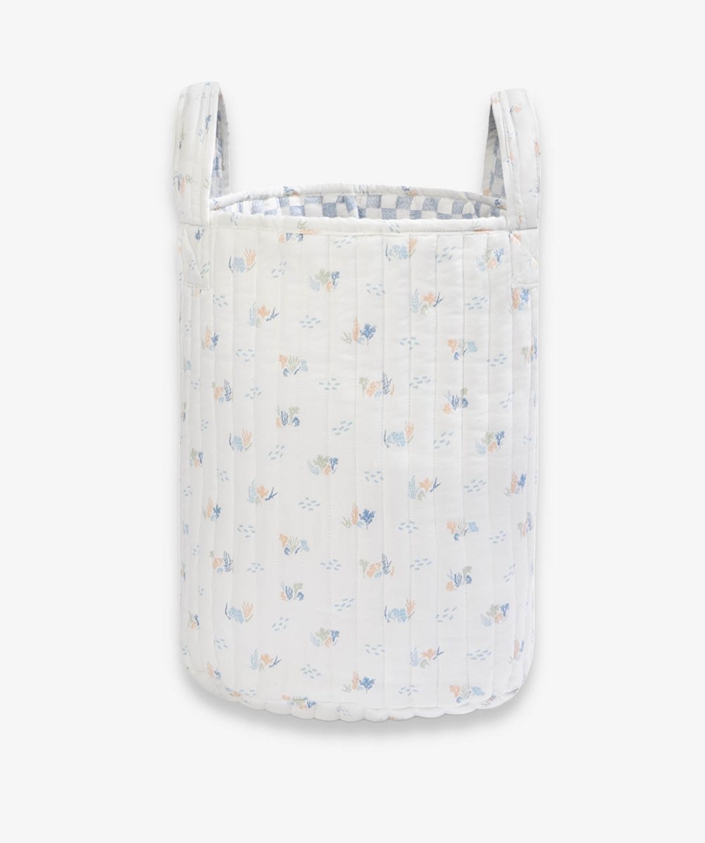Large Quilted Storage Basket - Coastline / Waves – Storage for children, available at Learning Bugs UK