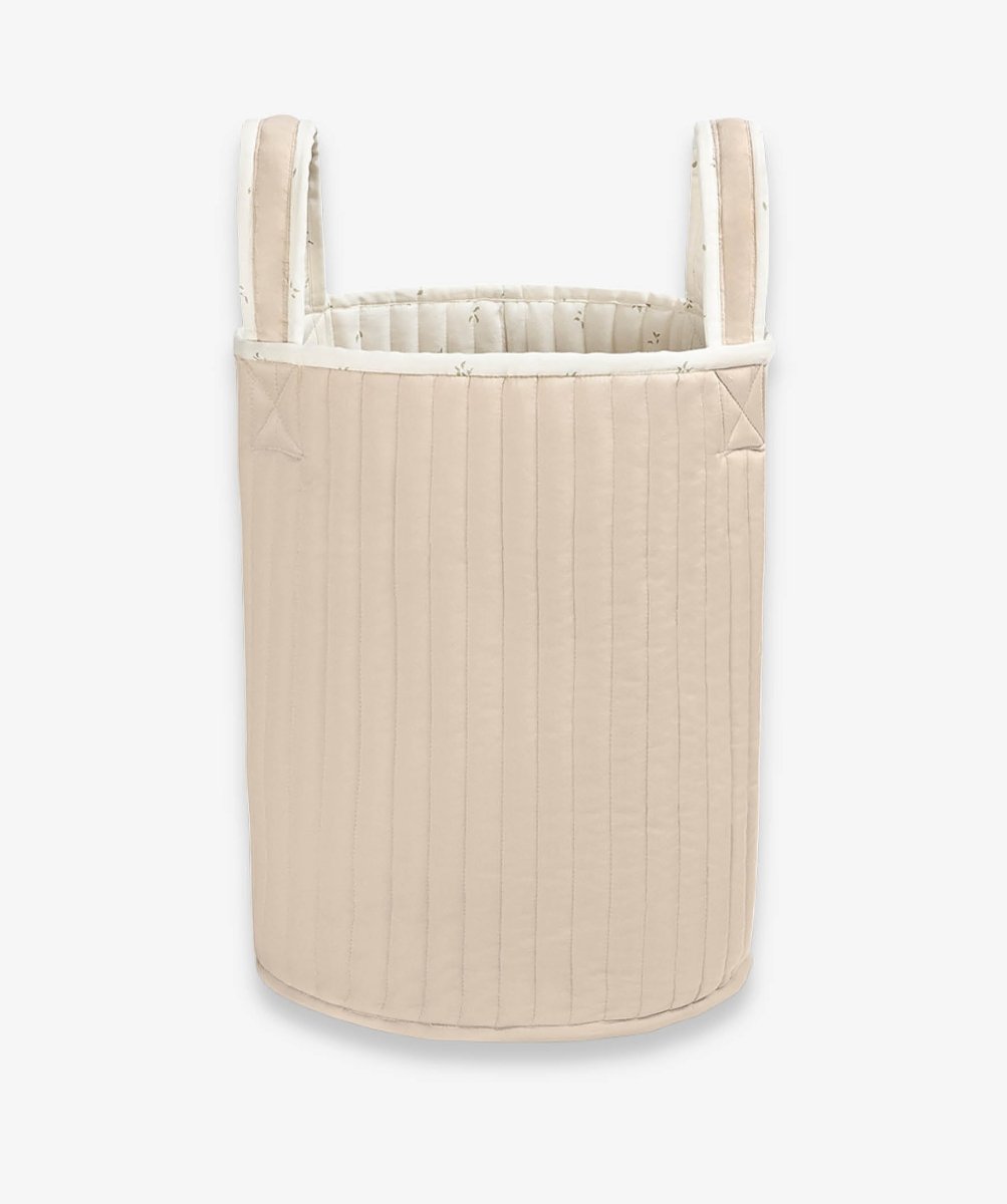 Large Quilted Storage Basket - Nettle Scatter / Birch – Storage for children, available at Learning Bugs UK