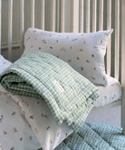 Quilted Cotbed Bedspread - Greenhouse Gingham – Bedding for children, available at Learning Bugs UK