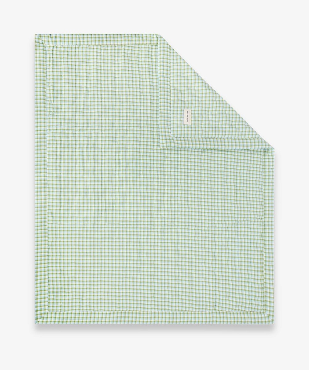 Quilted Cotbed Bedspread - Greenhouse Gingham – Bedding for children, available at Learning Bugs UK
