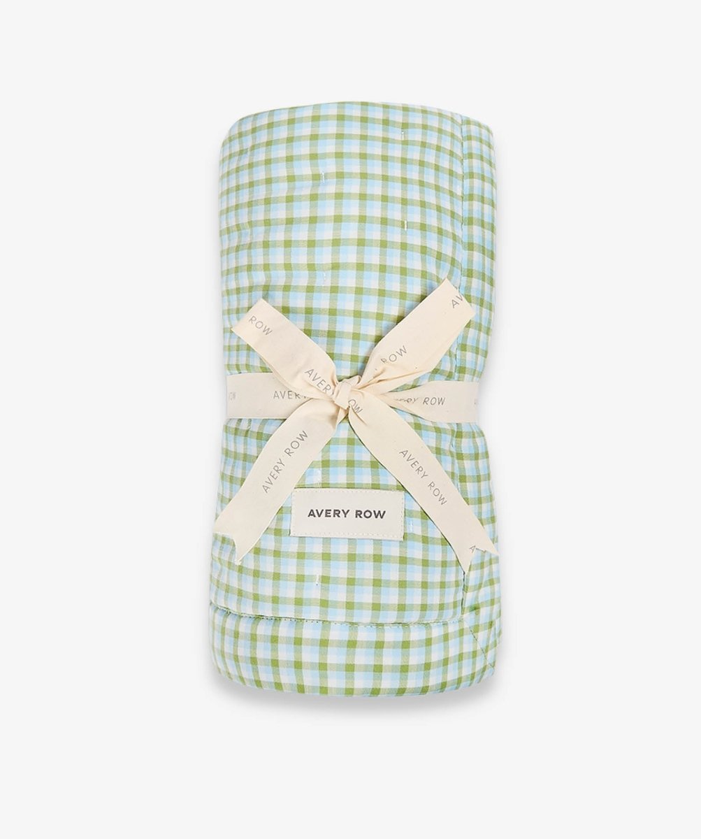 Quilted Single Bedspread - Greenhouse Gingham – Bedding for children, available at Learning Bugs UK