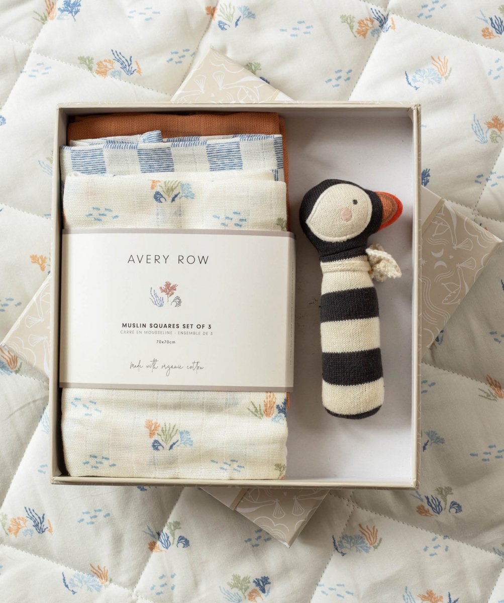 Rattle & Care New Baby Gift Set - Coastline – for children, available at Learning Bugs UK