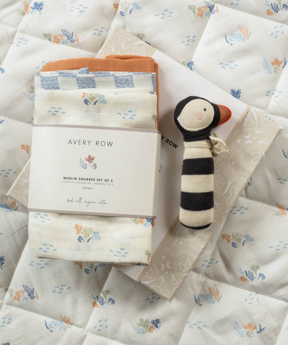 Rattle & Care New Baby Gift Set - Coastline – for children, available at Learning Bugs UK